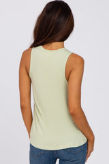 Mint Green Solid Sleeveless Top