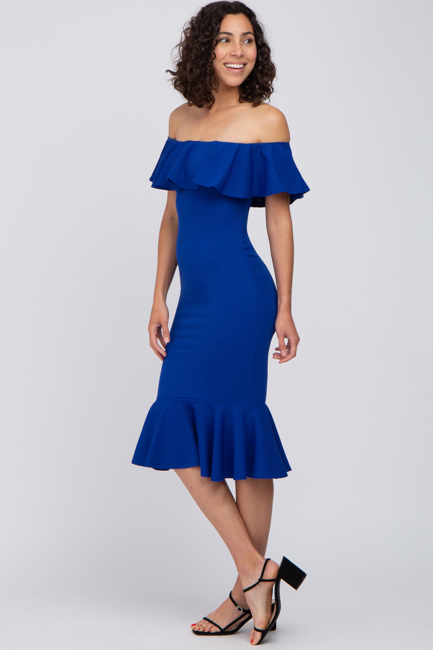 Royal Blue Ruffle Dress