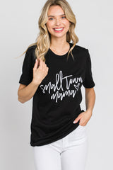 Black "Small Town Mama" Graphic Top