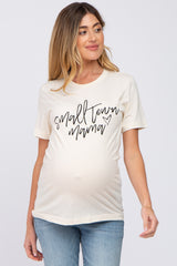 Ivory "Small Town Mama" Maternity Graphic Top