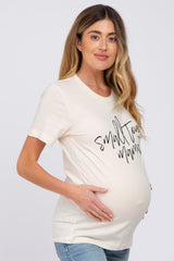 Ivory "Small Town Mama" Maternity Graphic Top