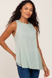 Sage Heathered Tank Top