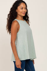 Sage Heathered Tank Top