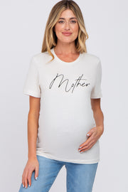 White Mother Graphic Maternity T-Shirt