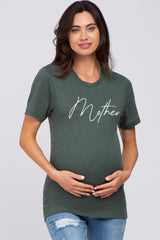 Forest Green Mother Graphic Maternity T-Shirt