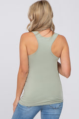 Sage Fitted Maternity Tank Top