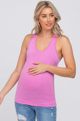 Fuchsia Fitted Maternity Tank Top