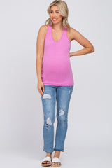 Fuchsia Fitted Maternity Tank Top