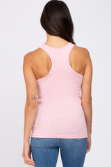 Light Pink Fitted Tank Top