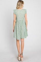 Light Green Floral Eyelet Dress