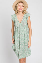 Light Green Floral Eyelet Dress