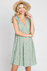 Light Green Floral Eyelet Dress