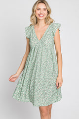 Light Green Floral Eyelet Dress