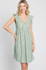 Light Green Floral Eyelet Dress