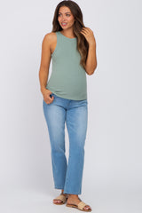 Light Olive Knit Maternity Tank Top