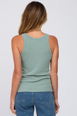 Light Olive Knit Tank Top