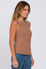 Brown Knit Tank Top