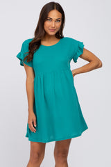 Jade Solid Waffle Knit Maternity Dress