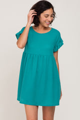 Jade Solid Waffle Knit Dress