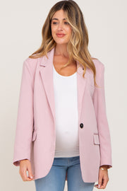 Pink Oversized Maternity Blazer