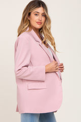 Pink Oversized Maternity Blazer