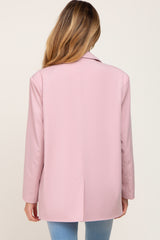 Pink Oversized Maternity Blazer