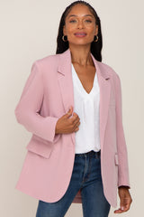 Pink Oversized Maternity Blazer