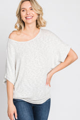 Heather Grey Knit Dolman Top