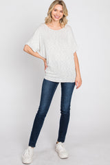 Heather Grey Knit Dolman Top