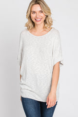 Heather Grey Knit Dolman Top