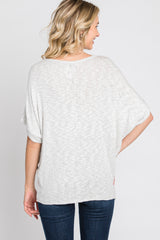 Heather Grey Knit Dolman Top