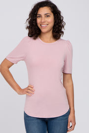 Pink Puff Sleeve Top