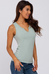 Mint Heathered Tank