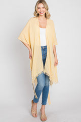 Mustard Plaid Frayed Hem Maternity Cover-Up