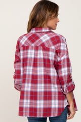 Red Plaid Flannel Top