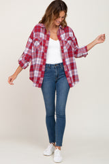 Red Plaid Flannel Top