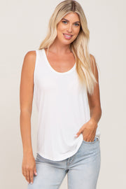 Ivory Scoop Neck Tank Top