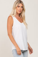 Ivory Scoop Neck Tank Top