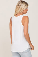 Ivory Scoop Neck Tank Top