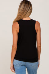 Black Scoop Neck Maternity Tank Top