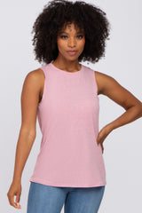 Pink Heather Basic Tank Top