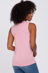 Pink Heather Basic Tank Top