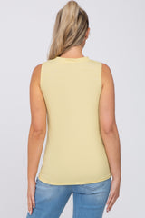 Yellow Heather Basic Maternity Tank Top