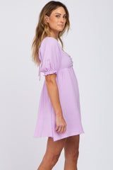 Lavender Sweetheart Neckline Mini Dress