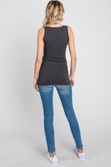 Charcoal Ruched Tank Top