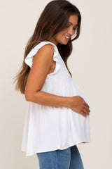 Ivory Flutter Babydoll Maternity Top