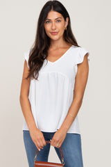 Ivory Flutter Babydoll Top