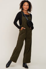 Olive Corduroy Overalls