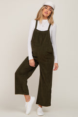 Olive Corduroy Maternity Overalls