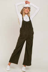 Olive Corduroy Maternity Overalls